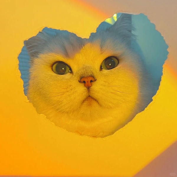 ảnh mèo cute trái tim 30