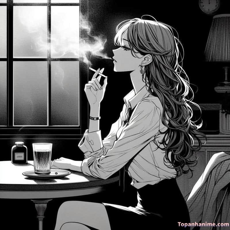 ảnh anime hút thuốc 25