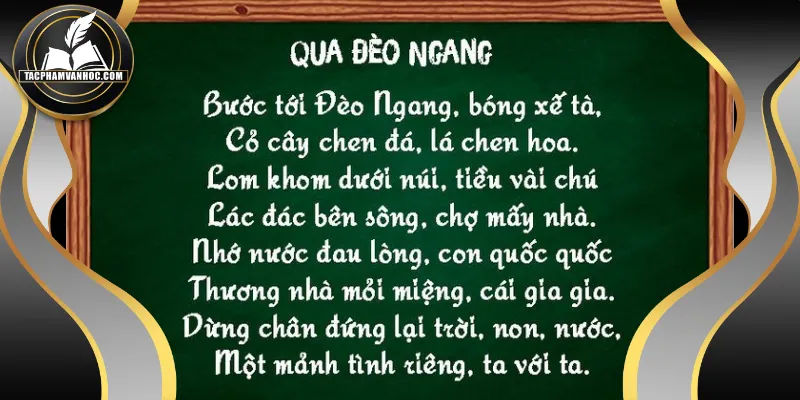 Bài phân tích phân tích bài thơ Qua Đèo Ngang mẫu số 1