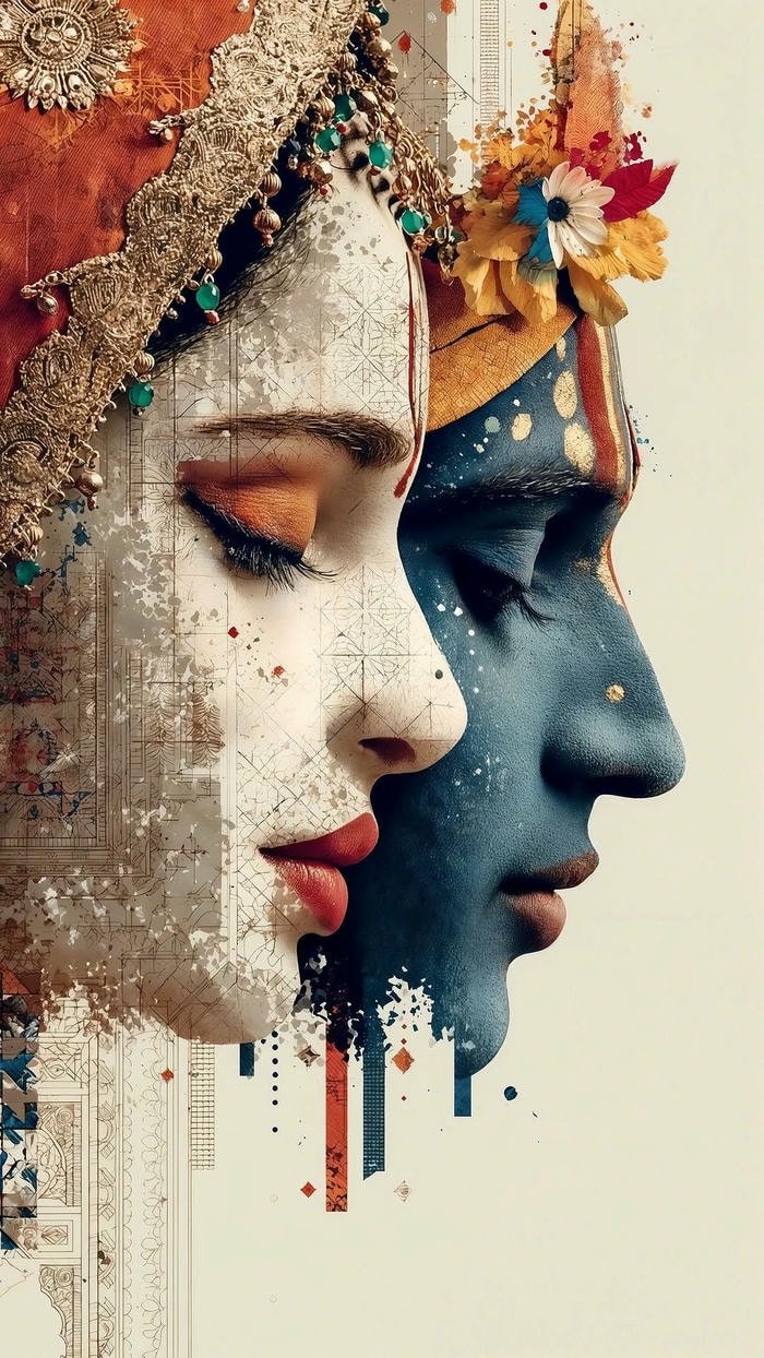 Beautiful radha krishna aesthetic 11