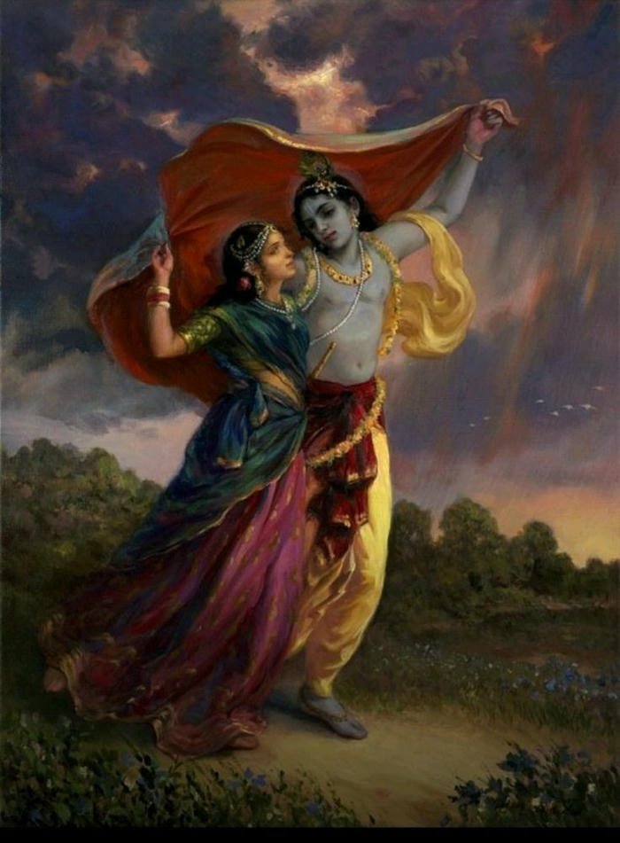 Beautiful radha krishna aesthetic 16