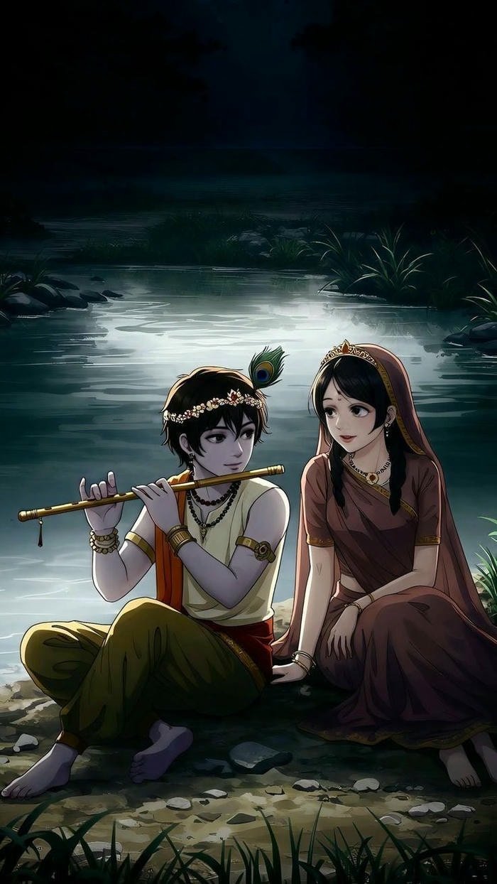 Beautiful radha krishna aesthetic 32
