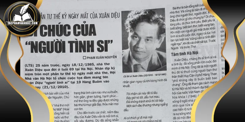 Cảm xúc yêu đương không thể thiếu trong thơ Xuân Diệu