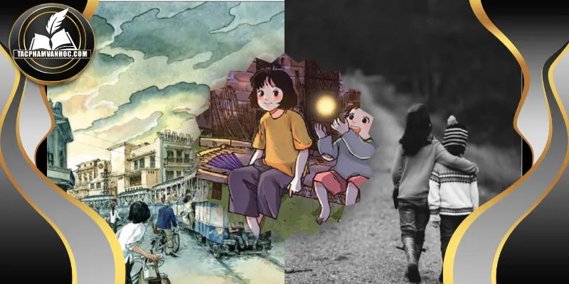 Cảnh đợi tàu đêm vắng vẻ trong tác phẩm Hai đứa trẻ