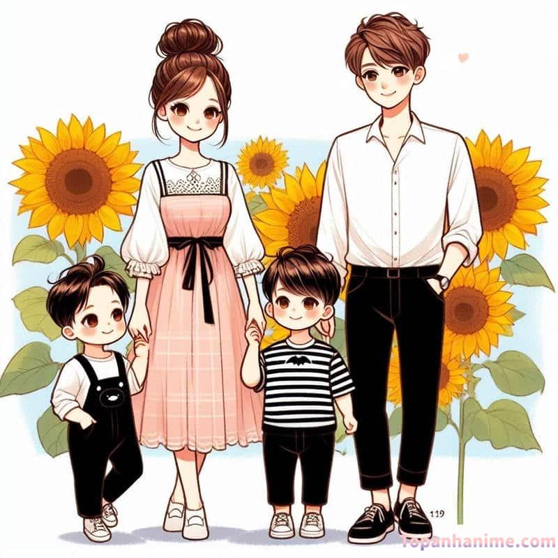 ảnh gia đình chibi 25