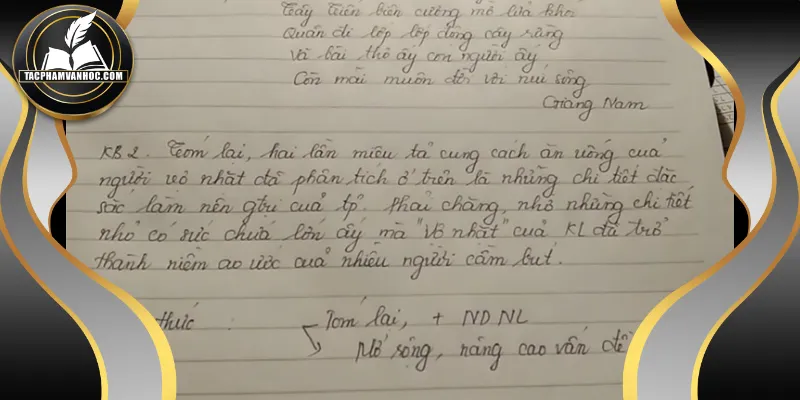 Dẫn dắt thông minh để viết kết bài chung cho nghị luận văn học