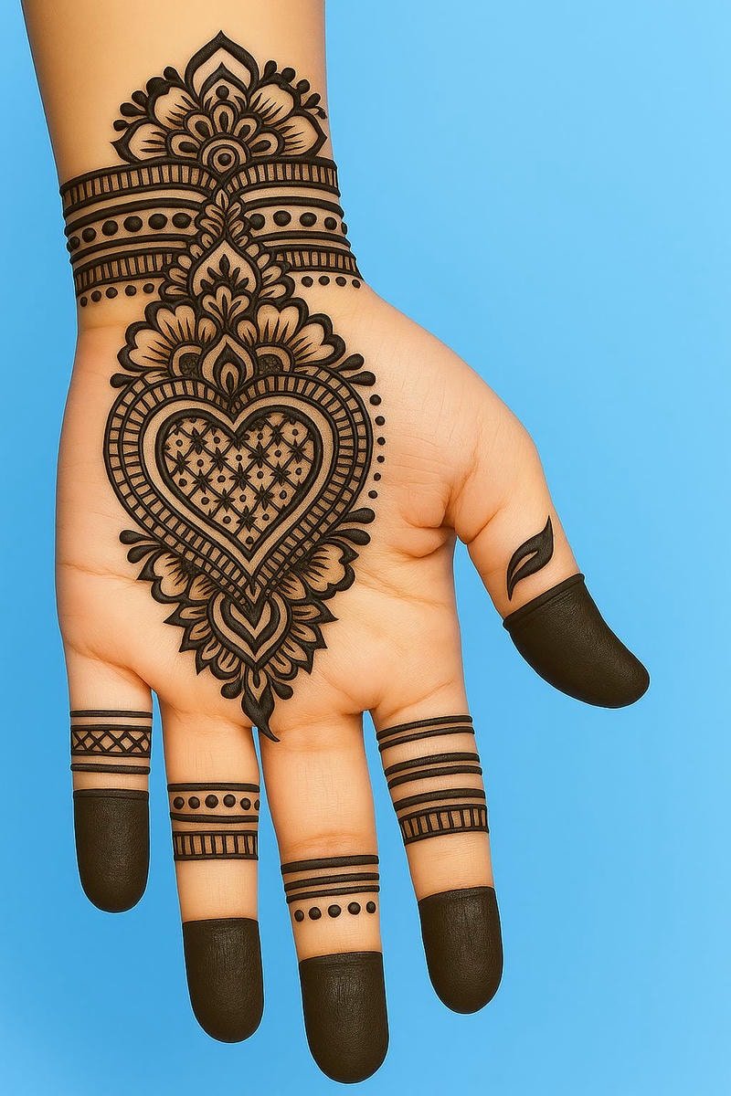 Beautiful back hand mehndi design 42