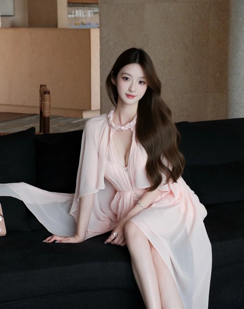 ảnh gái xinh mặc pinky 21