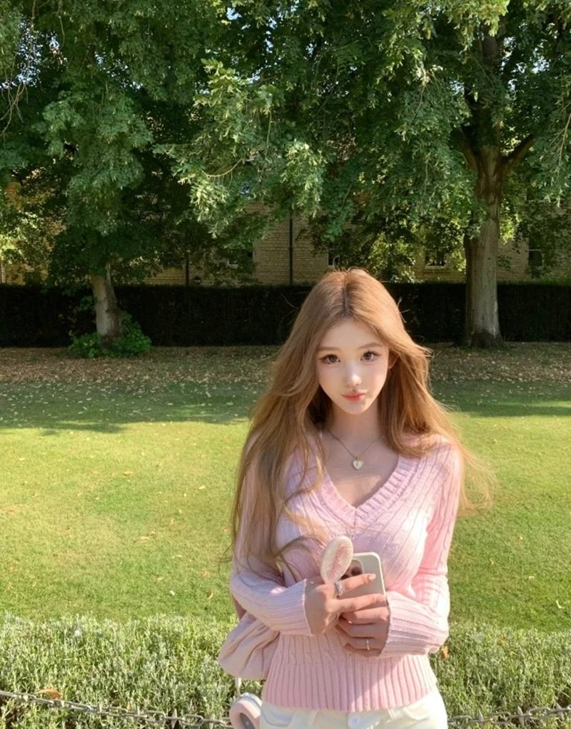 ảnh gái xinh mặc pinky 29