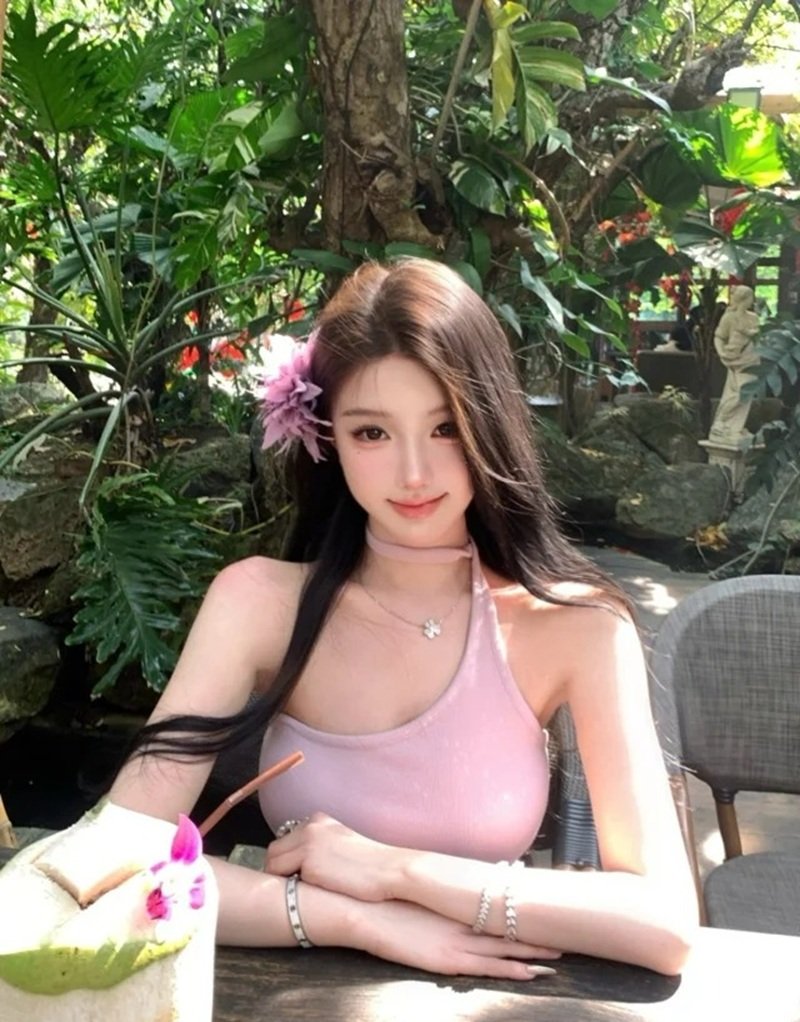 ảnh gái xinh mặc pinky 34