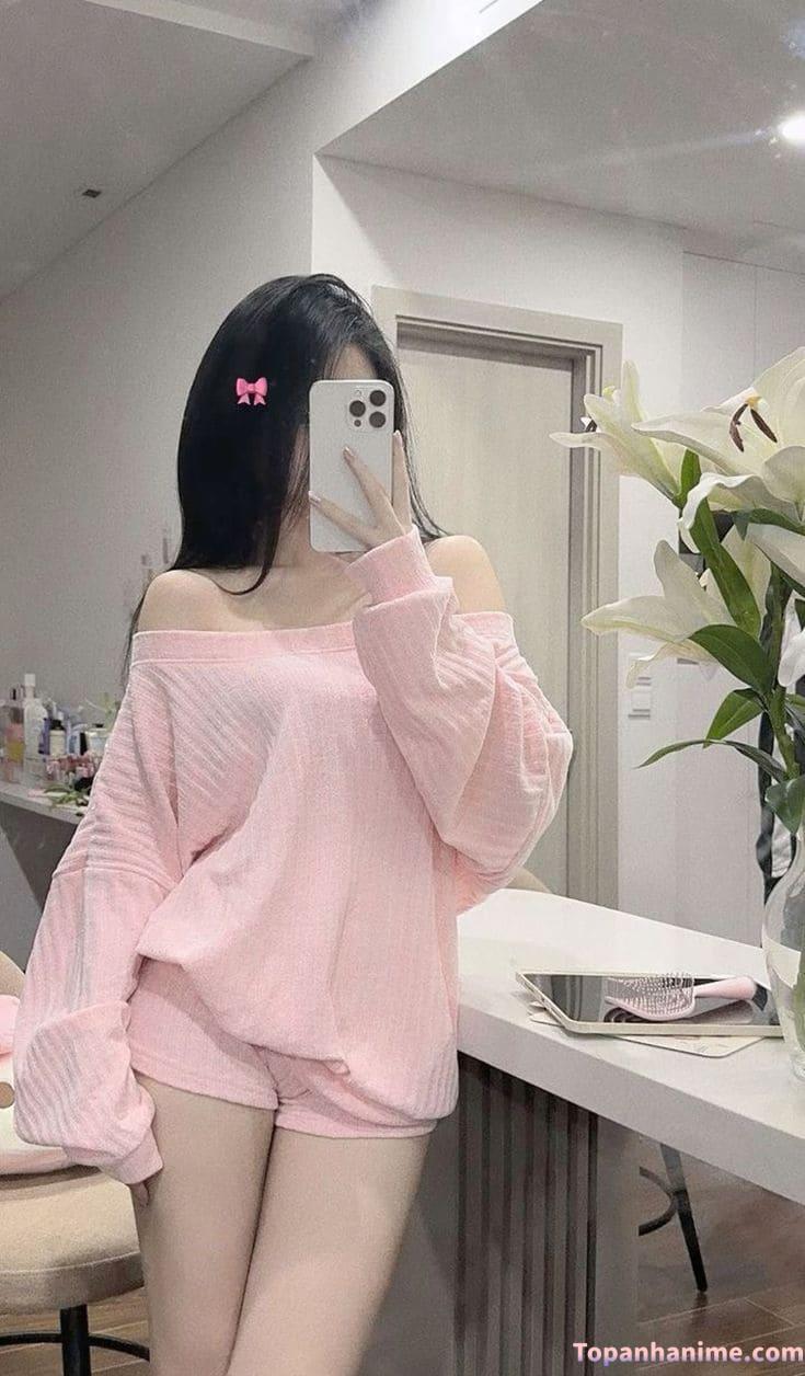 Ảnh gái xinh che mặt bằng điện thoại 31