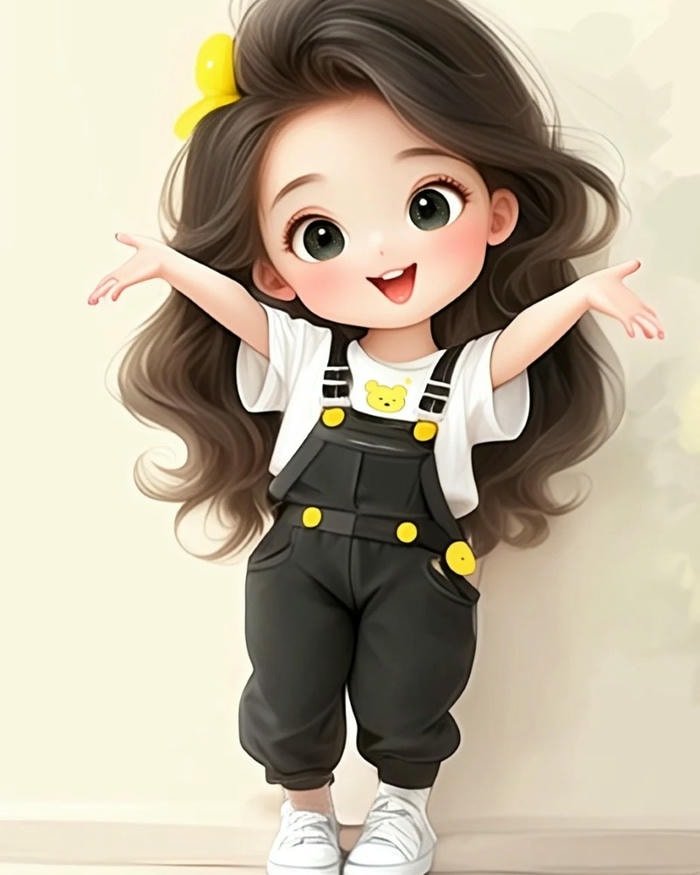 Cute cartoon girl images for whatsapp dp 6