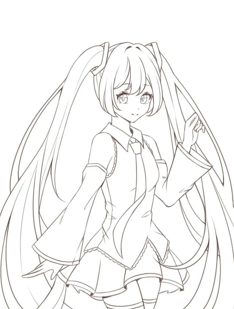 ảnh anime không màu 33