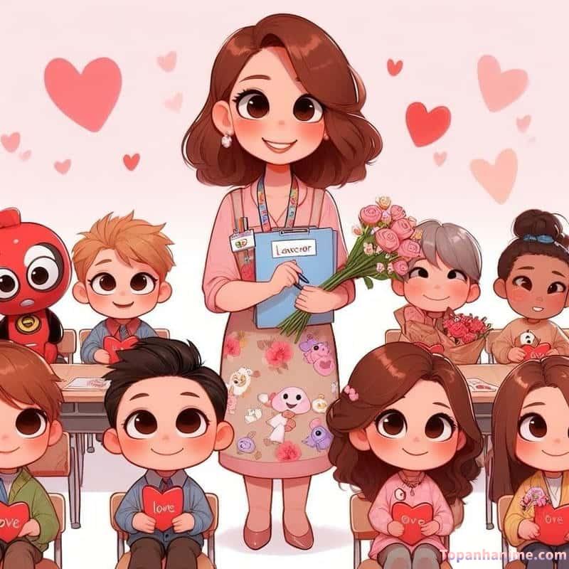 Hình ảnh cô giáo chibi 16