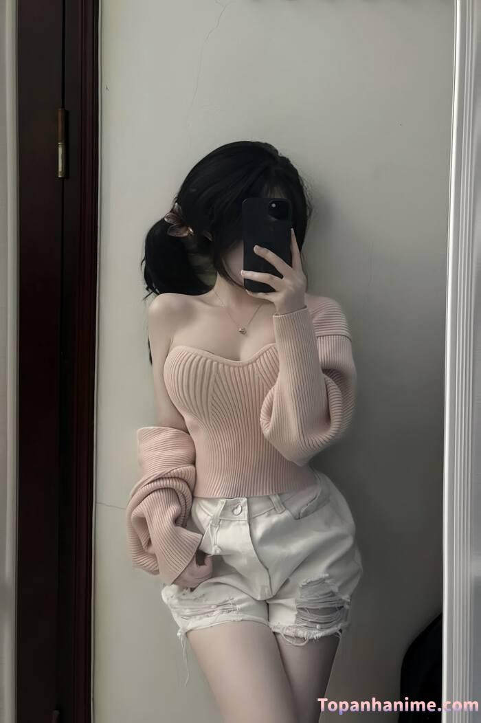 Ảnh gái xinh che mặt bằng điện thoại 67