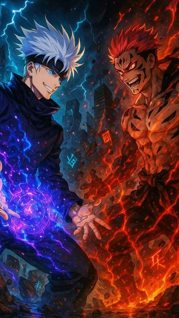 Hình Ảnh Gojo vs Sukuna ngầu 15