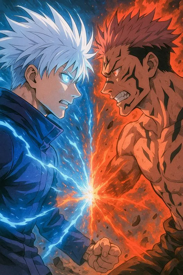 Hình Ảnh Gojo vs Sukuna ngầu 9