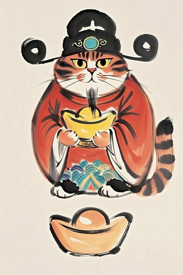 hình ảnh mèo thần tài 12