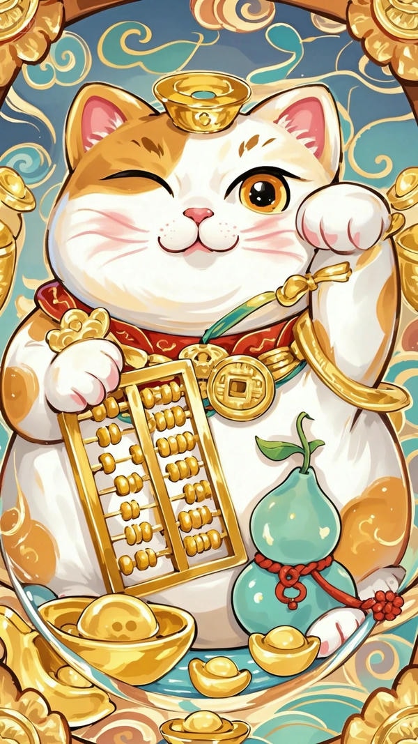 hình ảnh mèo thần tài 17