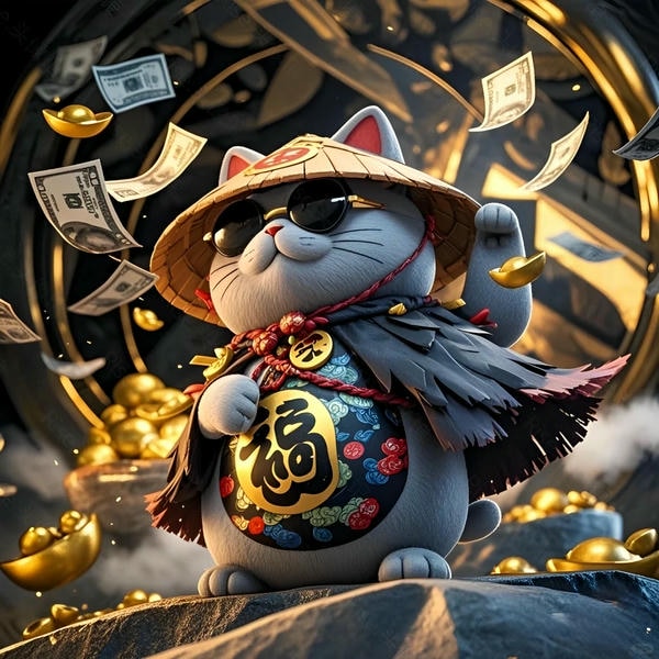 hình ảnh mèo thần tài 4