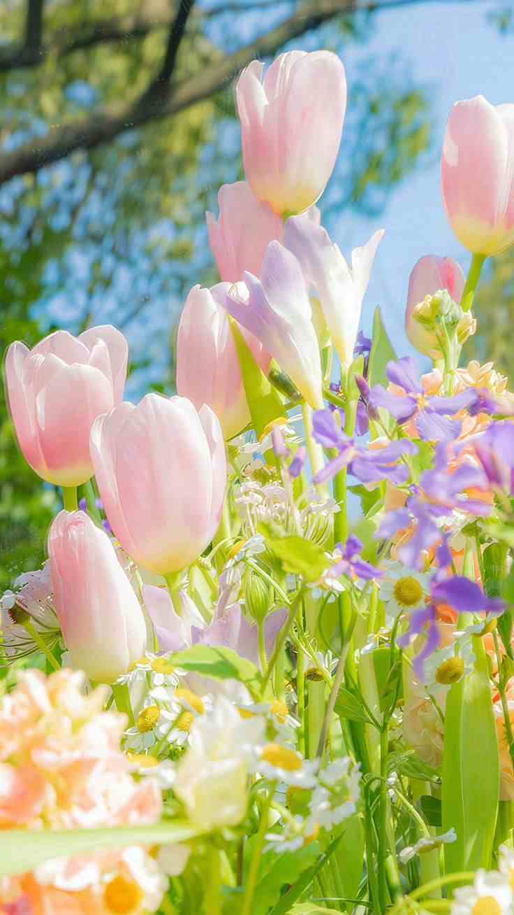 Hình nền hoa tulip chill 13