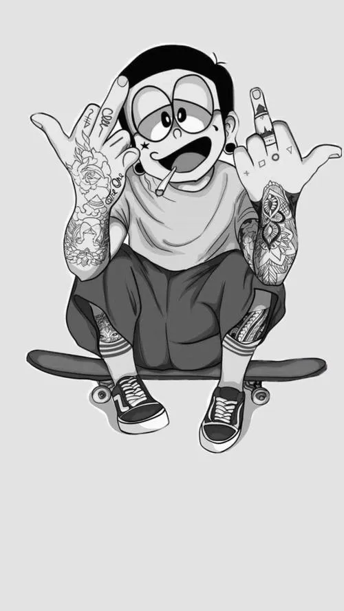 Hình Nền Nobita Xăm Trổ 1