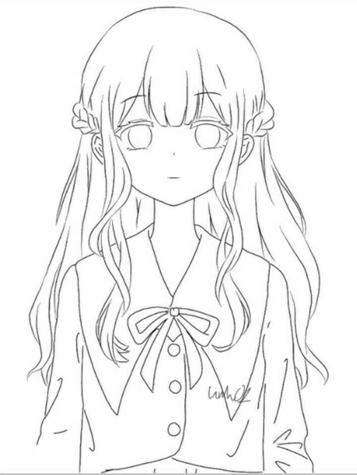 Vẽ Anime Nữ Đơn Giản 17