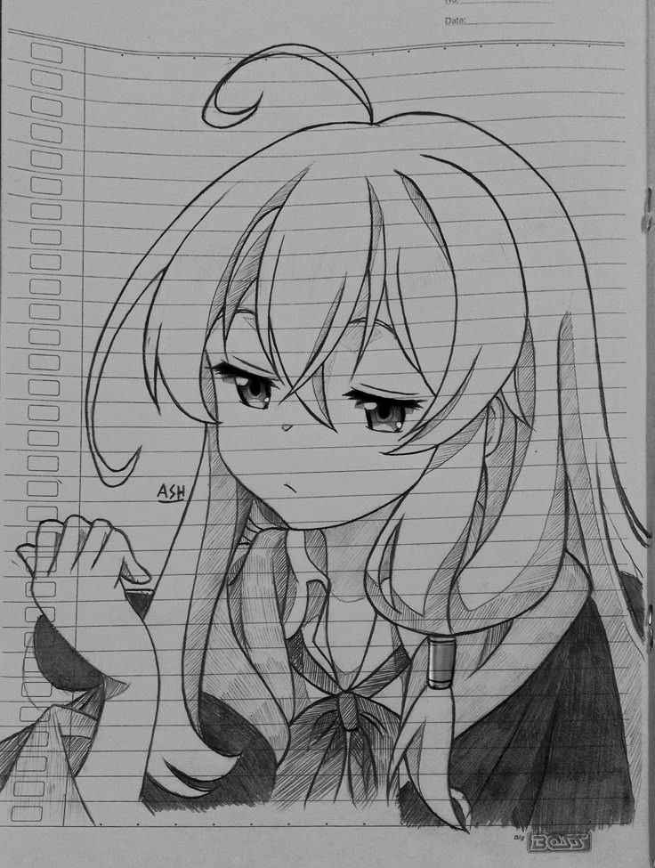 Vẽ Anime Nữ Đơn Giản 12