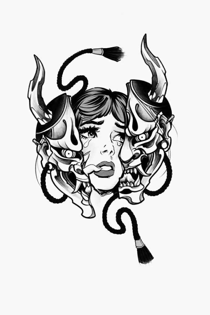 Hình Xăm Mặt Quỷ 12