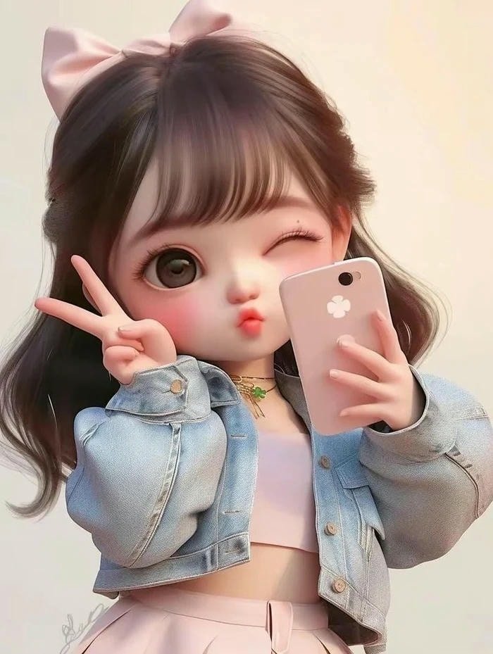 Cute cartoon girl images for whatsapp dp 77