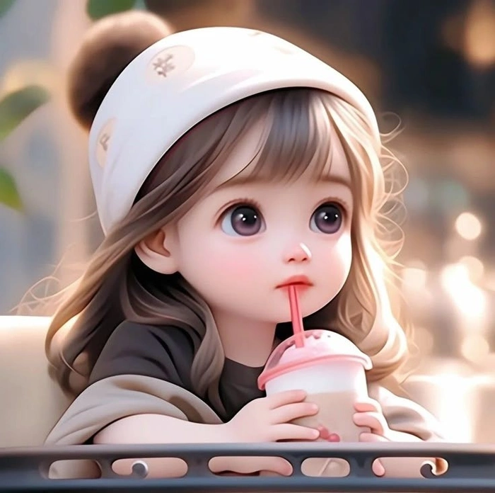 Cute Cartoon Girl Photos for WhatsApp DP 45