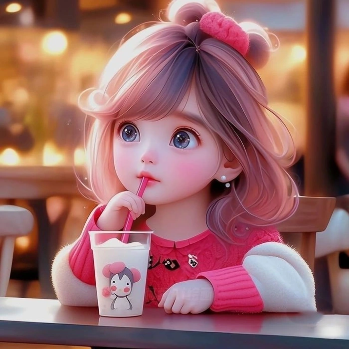 Cute Cartoon Girl Photos for WhatsApp DP 52