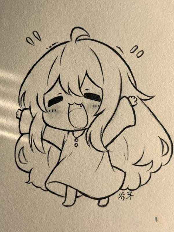 Ngộ nghĩnh anime chibi girl cute dễ vẽ 7