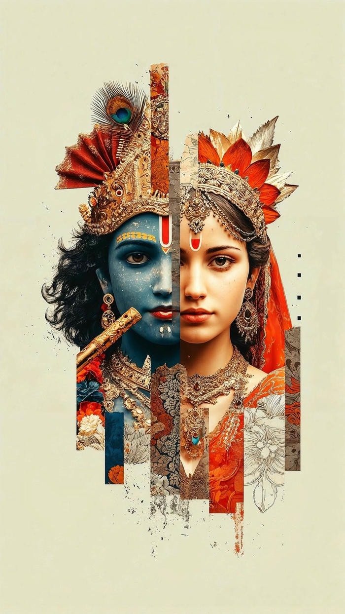 Beautiful radha krishna aesthetic 38