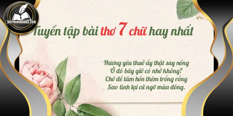 Thơ 7 chữ theo cách hiểu của người trẻ hiện đại