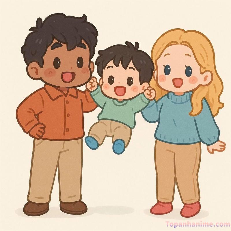 ảnh gia đình chibi 31