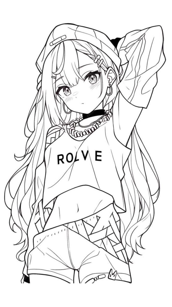 Tranh Tô Màu Anime Girl Ngầu 10