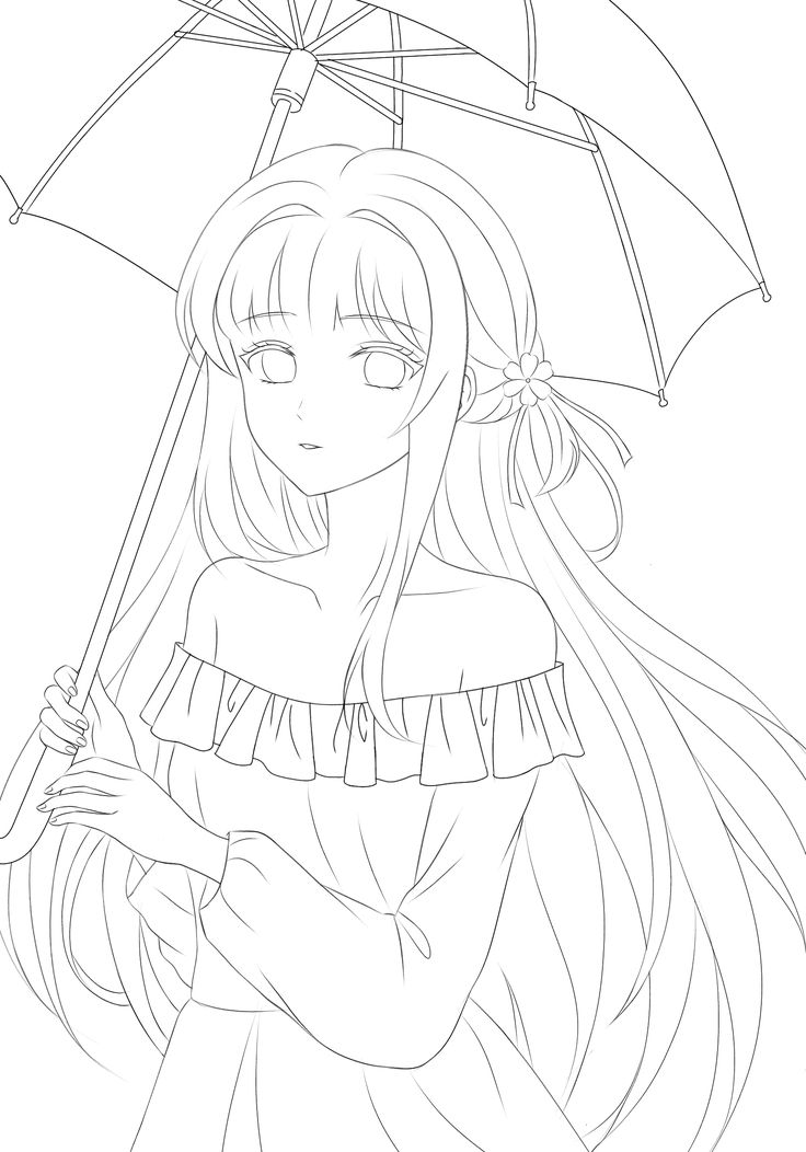 Tranh Tô Màu Anime Girl Ngầu 9