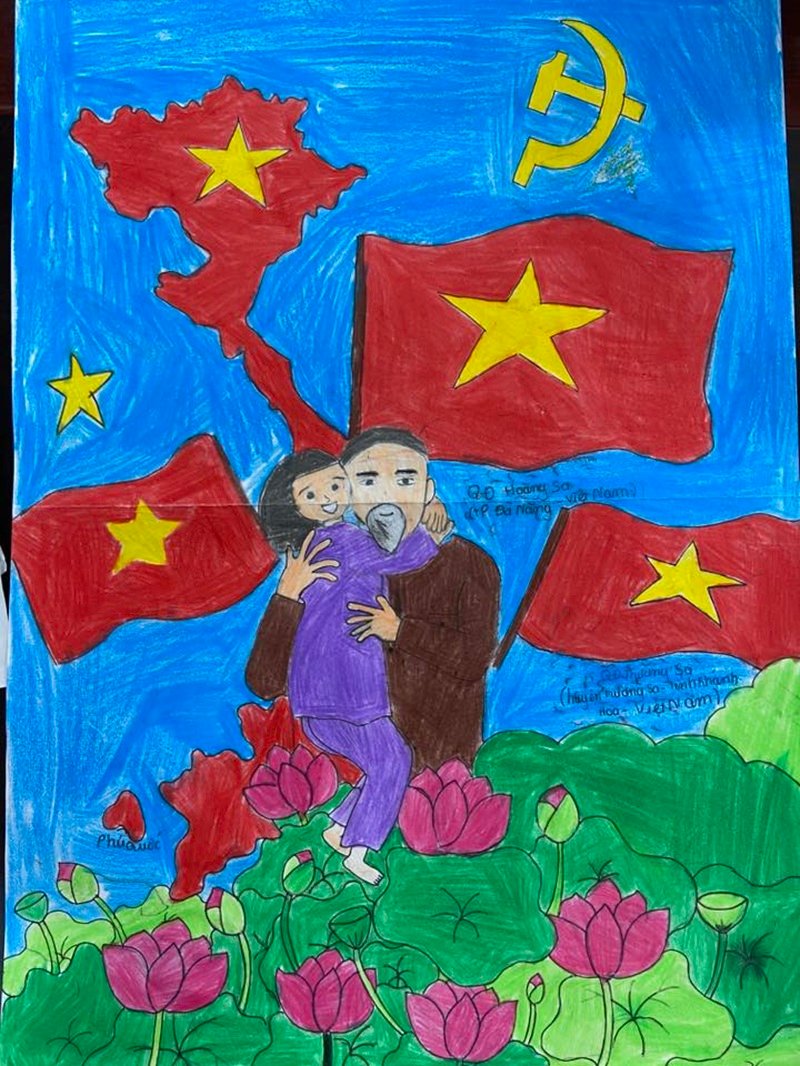 vẽ tranh Bác Hồ với thiếu nhi 37