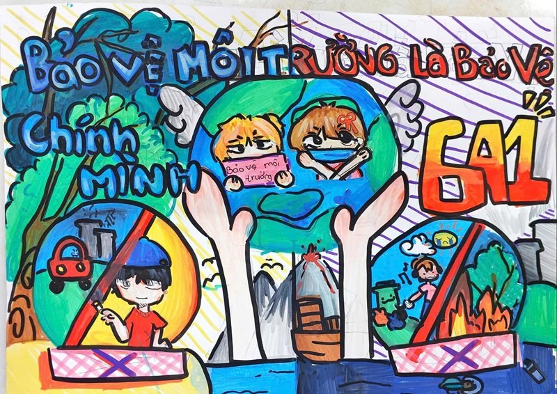 vẽ tranh bảo vệ môi trường 3